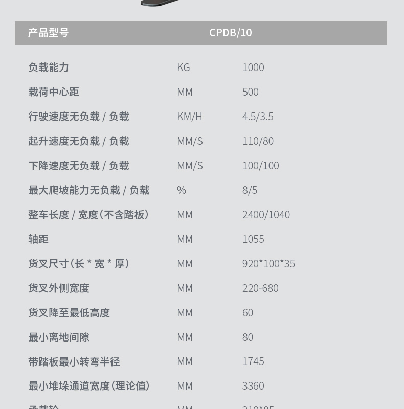 揚子CPD搬運車(chē)  平衡重式推高車(chē)(圖24)