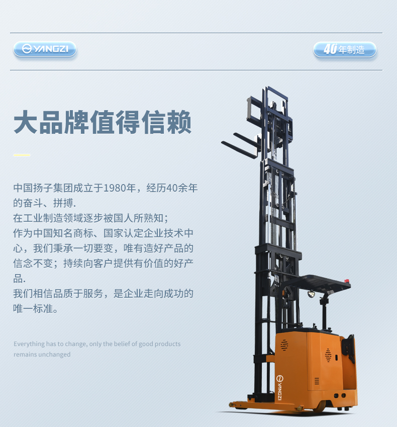 揚子堆高車(chē) CDDM三向堆垛叉車(chē)(圖1)
